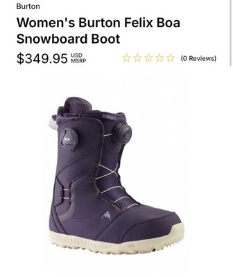 Womens Burton Felix Boa Imprint 3 Snowboard Boots 8.5