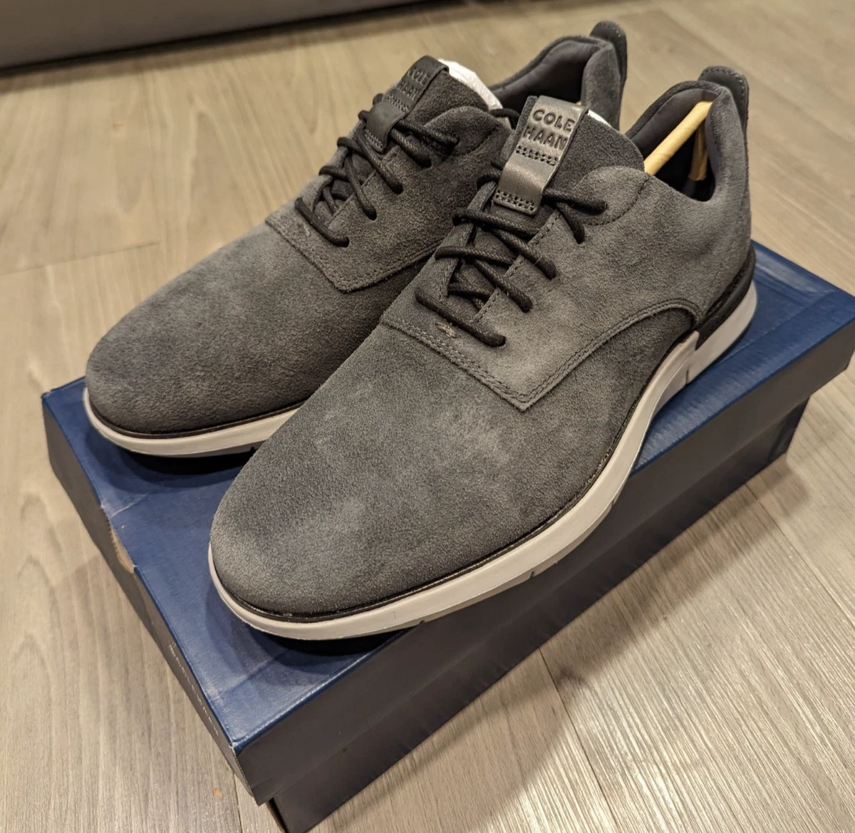 Cole Haan Men 10.5 Gray Beige ZeroGrand Oxford C31256 Suede Leather Lightweight Men main image 2