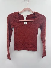 NWT Altar'd State Blaire Seamless Floral Cami Top Women's Medium Chocolate Brown