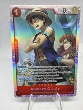 Monkey.D.Luffy Super Rare Foil - The Azure Sea’s Seven - Unplayed NM!! OP14-013