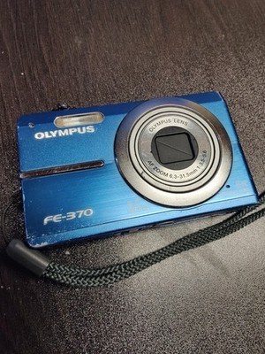 Olympus FE FE-370 8.0MP Digital Camera - Blue Tested Works