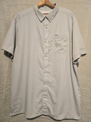 Columbia PFG Shirt Mens 2XL XXL Omni-Shade Vented Fishing Button Energy Transfer