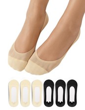 Womens No Show Socks 6 Pairs Mesh Liner Low Cut Invisible Shoe Socks