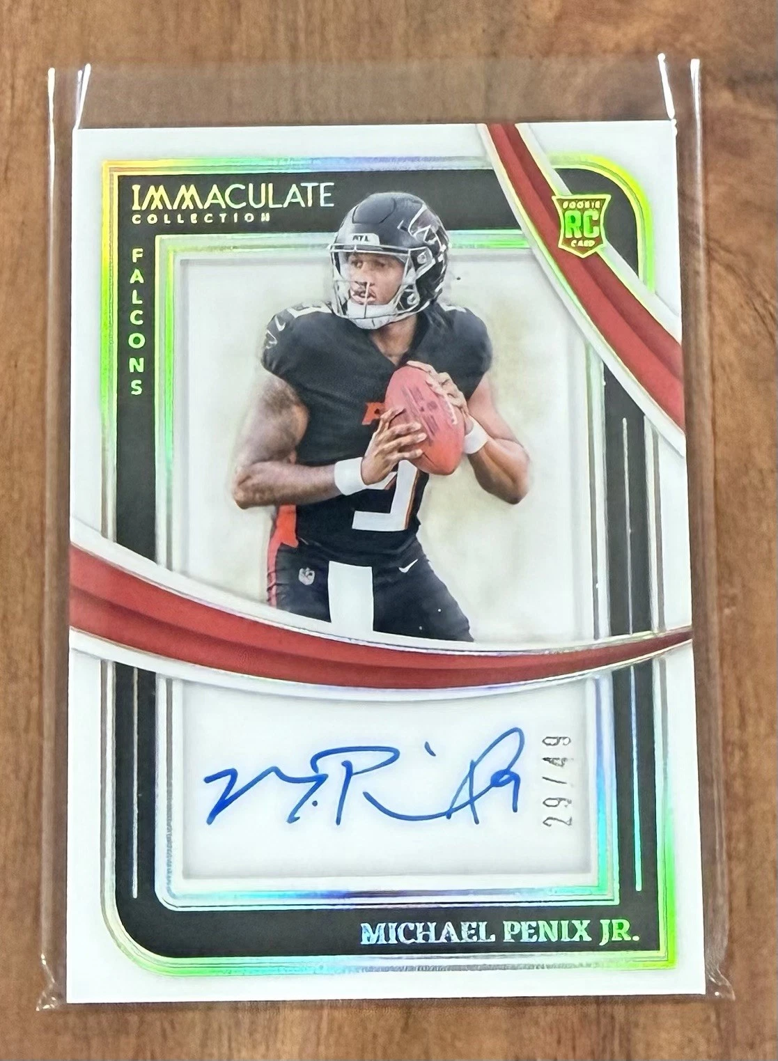 Michael Penix Panini Immaculate Collection Immaculate Rookie Shadowbox Signatures #IRSSMPJ Base