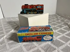 Vintage Wind Up Tin Toy, Overland Express w/ Box - Yone Toys, Japan