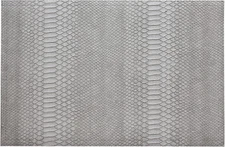 Faux Leather Placemat, 12"X17.5", Set of 6, Crocodile Gray