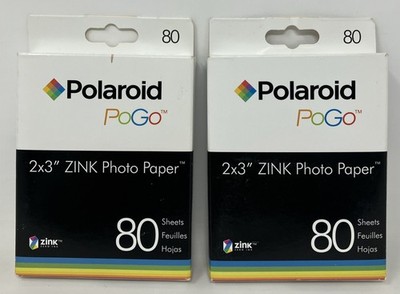 2x Polaroid PoGo 2x3'' ZINK Photo Paper 80 Sheets Each ( 160 Total ) - NEW