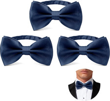 3pcs Bow Tie, Bow Ties for Men, Pre Tied Bow Ties for Men, Adjustable Bowtie for