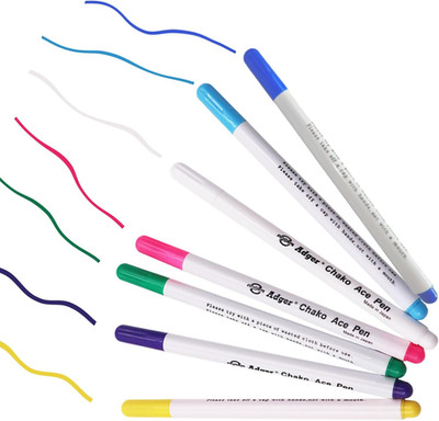 7 Stück Wasserlösliche Stifte Schneiderkreide Stoffmarker Magic Marker Nähen Ver