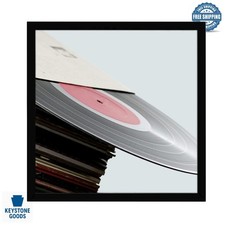 Black 12.5x12.5 Vinyl Record Frame for Wall Display