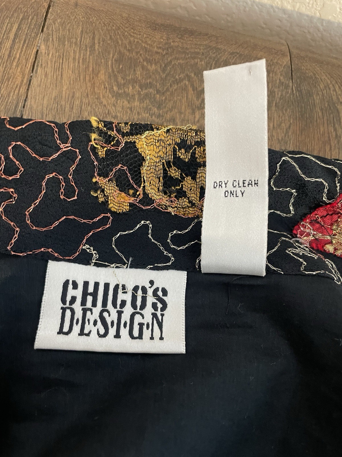 Vintage Chico’s Design Jacket Patchwork Embroider… - image 19