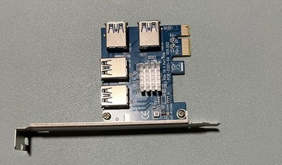 PCI-E to USB Adapter 4-port PCI-E X1 to USB 3.0 Riser Card Extender Board USA