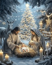 Arttoplus Jesus Nativity Paint by Numbers Kit for Adults Beginner 16x20in C...