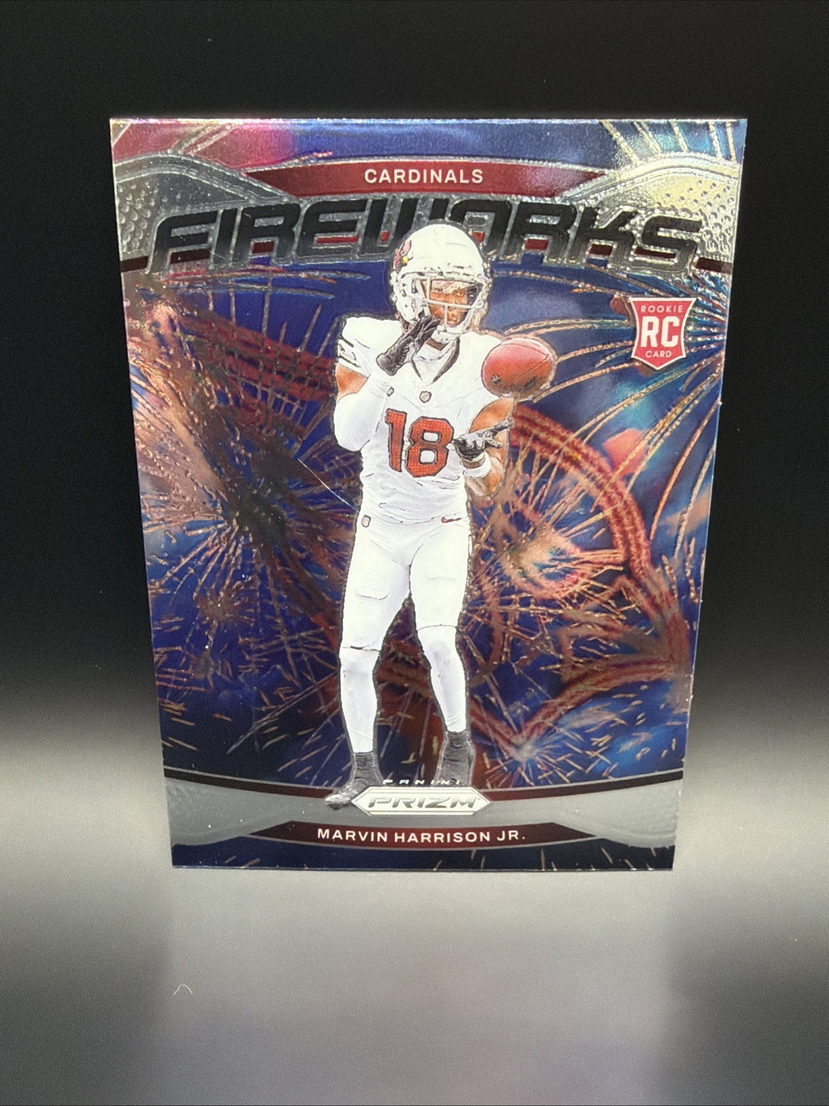 2024 Panini Prizm - Fireworks Marvin Harrison Jr. #20 Silver Prizm (RC)