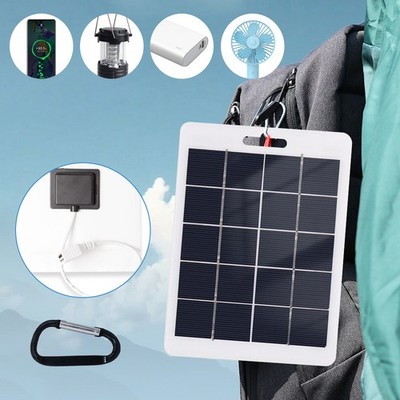 20W 10W  5V Solar Panel Power Bank USB Phone Charger Outdoor Camping Waterproof