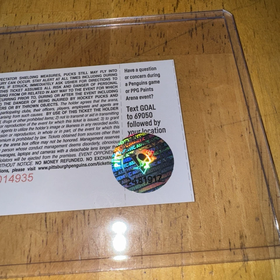 ДЕБЮТНЫЙ БИЛЕТ MATTHEW SCHAEFER NHL 1-Й БАЛЛ ЗАГЛУШКА 10/9/25 ISLANDERS PENGUINS КАК НОВЫЙ - Изображение 3 из 3