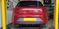 6" x 3,5" Dual Black Carbon Leon Cupra 280 290 300 Endrohrtausch muss eingeschwei&szlig;t werden