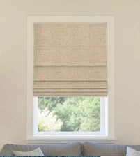 Sun Zero Blackout Somerton Taupe Texture Cordless Roman Window Shade 35" x 64"