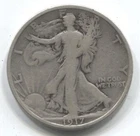 1917 S - WALKING LIBERTY HALF DOLLAR- 90% SILVER- LOT # 205