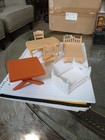 vintage set of Doll house furniture 6 pc set table & chairs & beds — photo 3