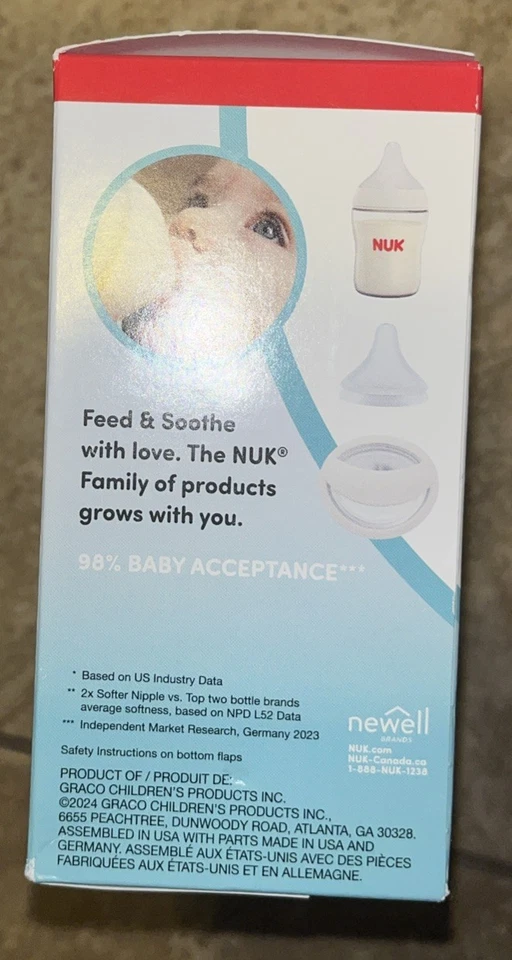 Paquete de 3 biberones NUK Perfect Match flujo lento 2 en 1 naturales y anticólicos 5 oz Foto 3 de 3