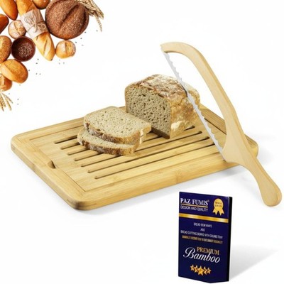 Bread Cutting Board, Bread slicer,Crumb Tray with holder,Bread Serving for Ki...