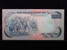 South Vietnam 1000 Dong ND 1972 P34 Unc i4796 Elephants National Bank Việt Nam