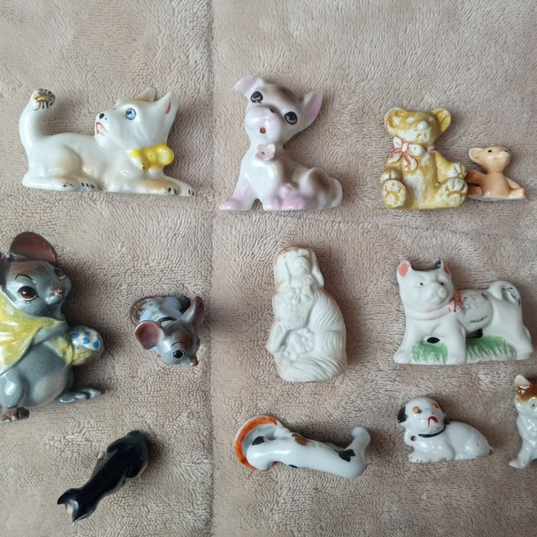 13 Antique Ceramic Animals Bisque Figures Anthropomorphic Kitsch Occupied Japan