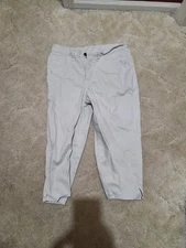 Riders By Lee Size 8 Bootcut Denim Straight Leg Jeans White Button Zip Pants