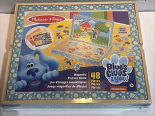 Melissa  Doug Blue's Clues  You Wooden Magnetic Picture Game 48 Pieces New