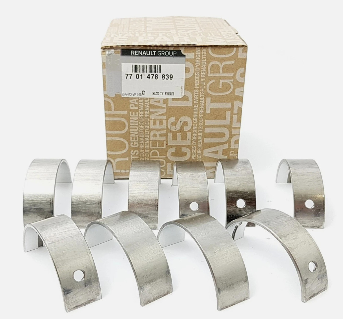 Coussinets de vilebrequin pour réparer le claquement moteur Renault Dacia 1.9 dCi