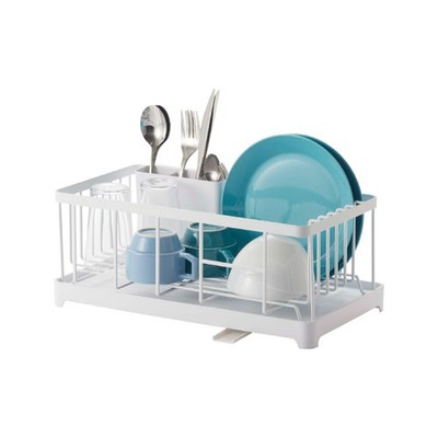 2875 Tower Wire Dish Drainer, White, Steel/ABS Resin, 42 x 23 x 17 cm