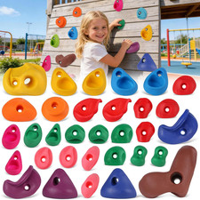 32 PCS Rock Climbing Wall for Kids,Rock Wall Climbing Holds,Adults Climbing Wall