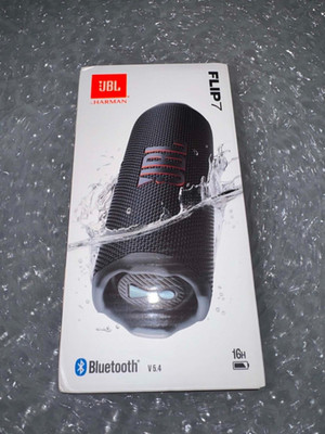 JBL Flip 7 Black Orange Portable Bluetooth Speaker (Open Box)