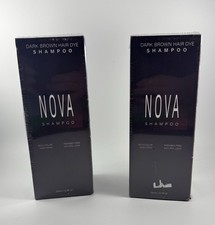 NIB Sealed Nova Shampoo Dark Brown Hair Dye Shampoo - 2 Pack