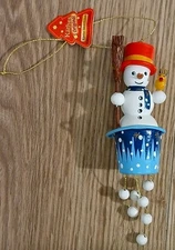 EUC Kathe Wohlfahrt Christmas Ornament Rothenburg Germany Snow Man New W-Tags!!!