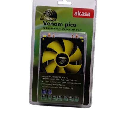 Akasa AK-CC4009EP01 Venom Pico CPU Kühler INTEL und AMD New & Sealed Old Stock