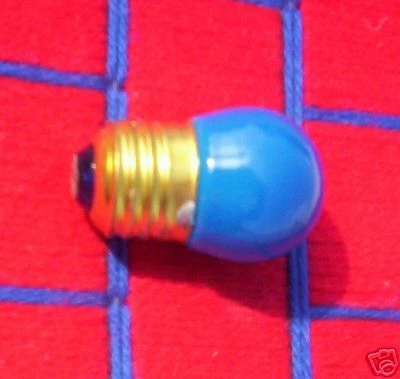 BOXof25 new ceramic opaque BLUE S11 sign & night LIGHT BULB 7 & 1/2 WATT 7.5S11 - Image 3 of 3