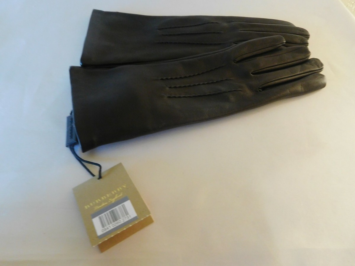 New Burberry Short Leather Gloves - Size 7 - $450.00 | eBay