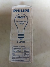 2 pack, Phillips 100 watt, 130v long life frosted light bulbs