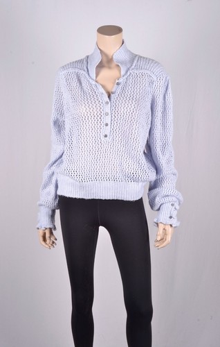 NWT $138 Free People Snowdrift Pullover Sweater Peri Ice L - Picture 4 of 5