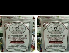 2 packs of Cape Cod Metal Polishing Cloths - 2 in each pouch total of 4 cloths