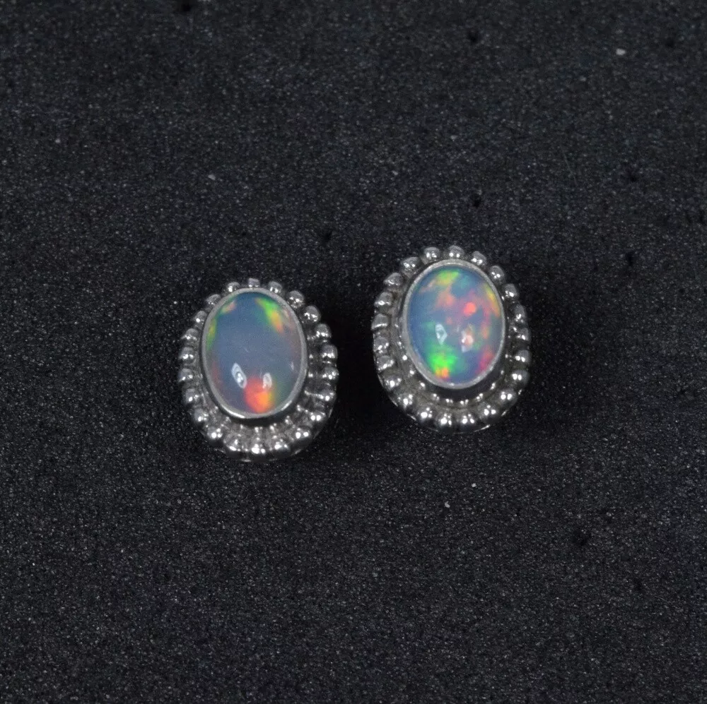 Ethiopian opal deals stud earrings