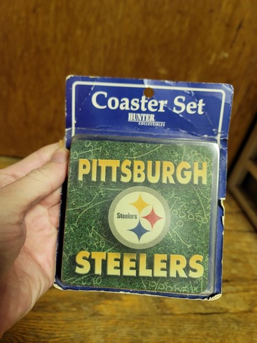 Pittsburgh Steelers Untersetzer 4er Set Vintage NFL Football Hunter Sammlerstücke 2000 - Bild 1 von 7