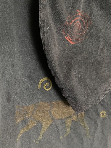 FENINI künstlerische ärmellose Weste Lagenlook bemalt Katzen Knopfleiste mit Taschen XL - Bild 7 von 11