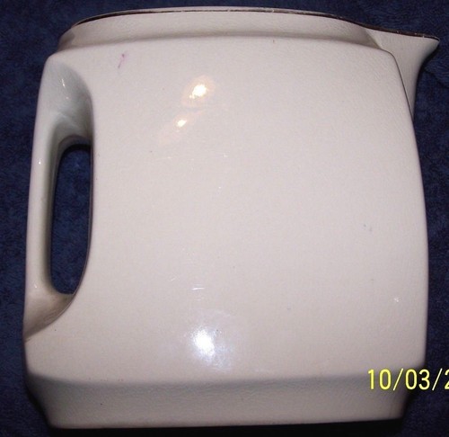 HARKER BAKERITE 1926 WATER REFRIGERATOR PITCHER TULIP 22 K GILDED W/LID VINTAGE - Picture 6 of 9