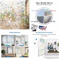 Glass Privacy Window Film 3d Decorative No Glue Static Non-adhesive Heat Control Glass Privacy Window Film 3d Decorative No Glue Static Non-adhesive Heat Control
