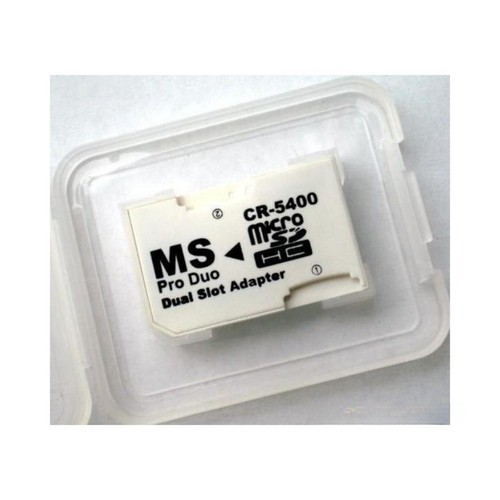 Dual Micro SD TF To Memory Stick MS Pro Duo PSP Card 2 Slot Adapter Converter d - Picture 8 of 10