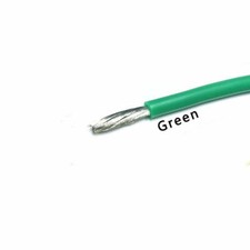 Flexible Soft Silicone Cable Wire 8/10/12/13/14/16/18/20/22/24/28/30 AWG Green