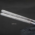 Fine Silver 999 Pure Silver Chinese Chopsticks Horse Success Flatware 8.26inchL
